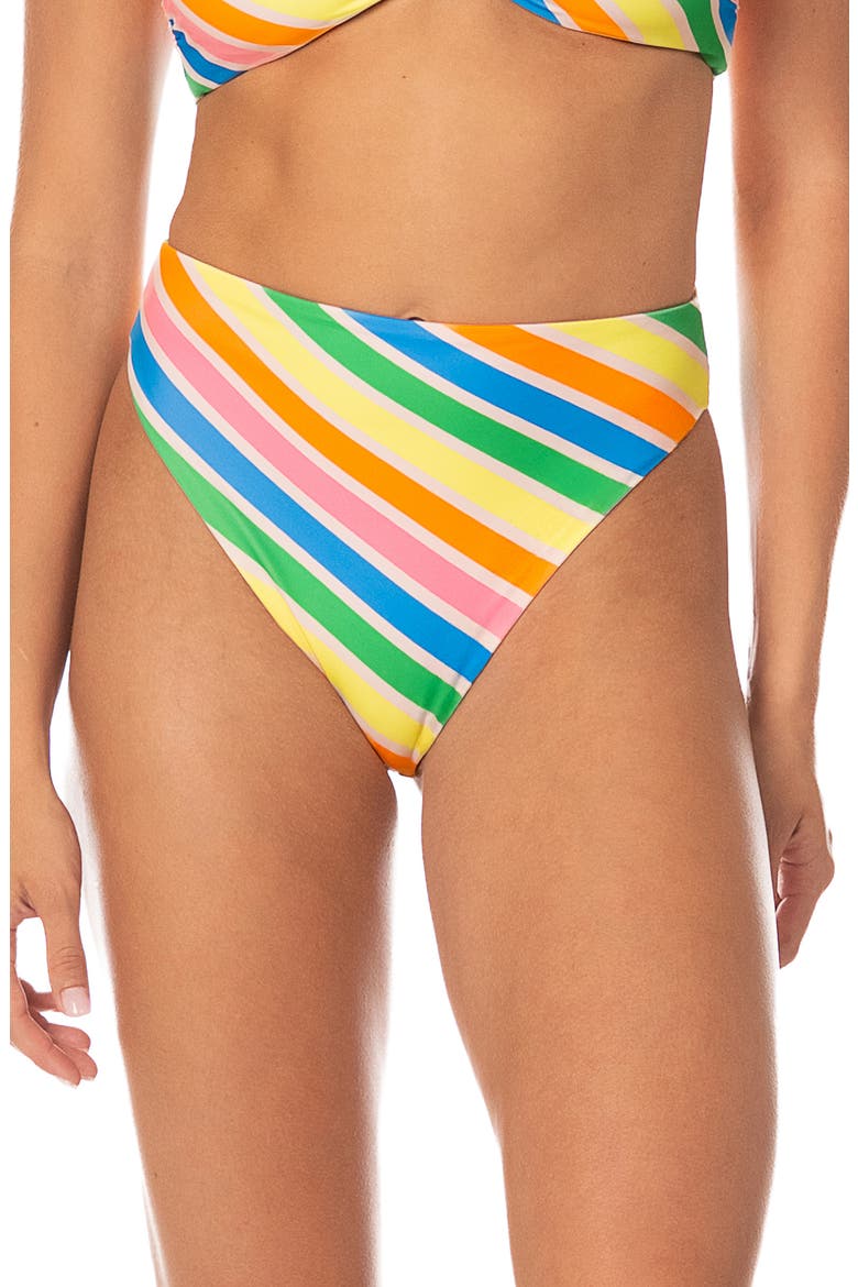 Rhythmic Lines Sully Reversible Bikini Bottoms, Main, color, OPEN YELLOW