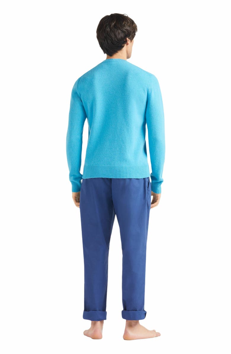 Vilebrequin Men's Wool Cashmere Turtle Sweater, Alternate, color, Bleu Tropezien
