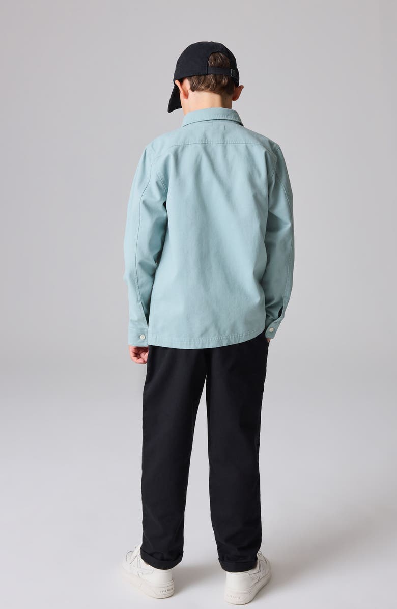 smALLSAINTS by ALLSAINTS Kids' Cotton T-Shirt & Button-Up Shirt Set, Alternate, color, Blue