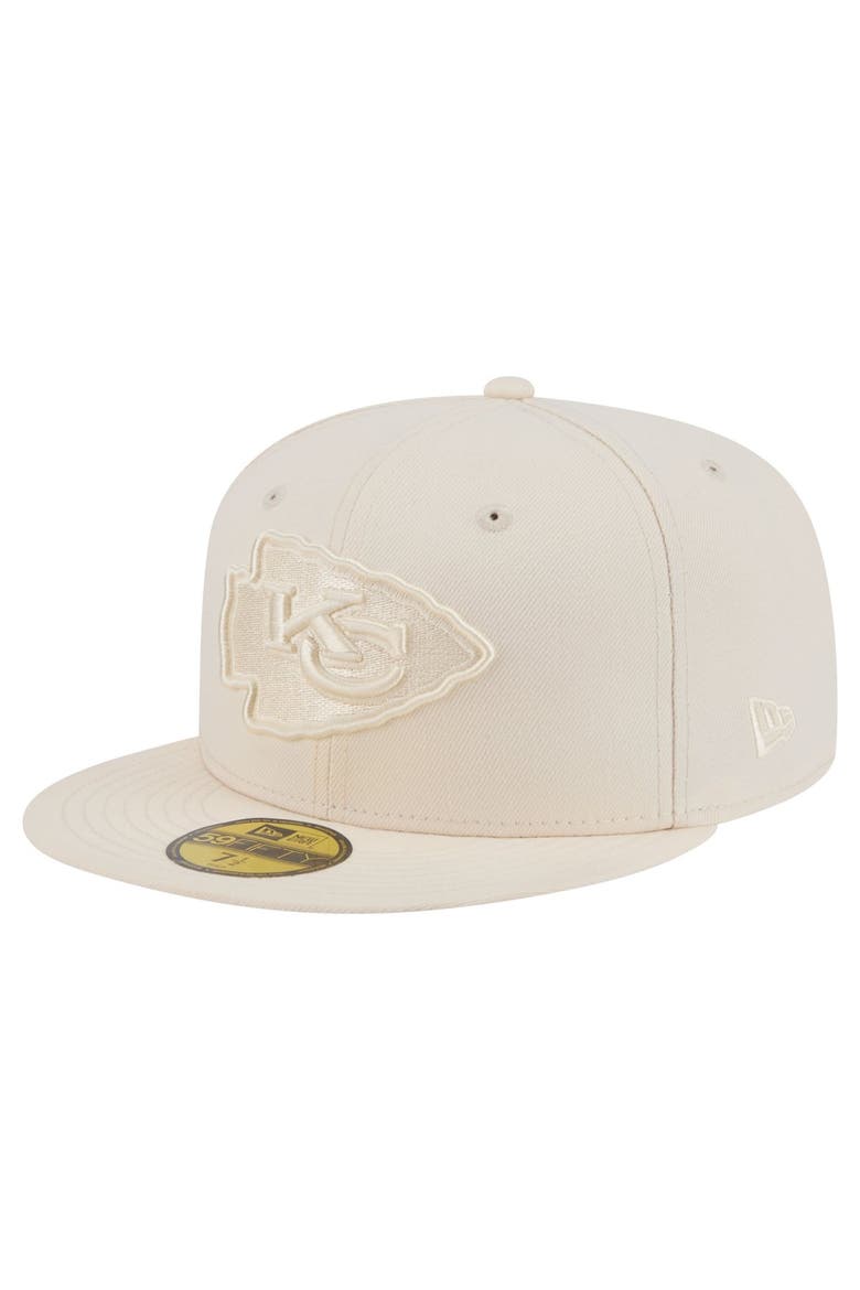 Men's New Era Cream Kansas City Chiefs Color Pack 59FIFTY Fitted Hat, Main, color, Cream