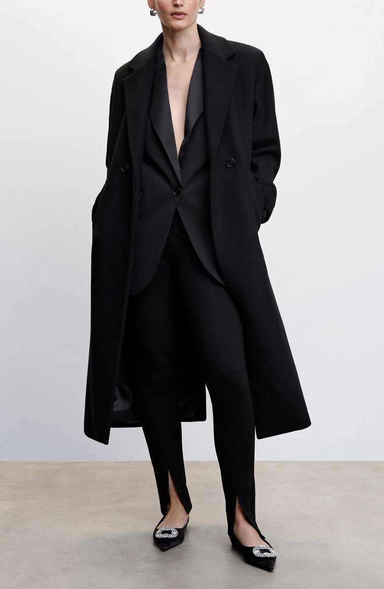 MANGO Slit Hem Leggings, Alternate, color,