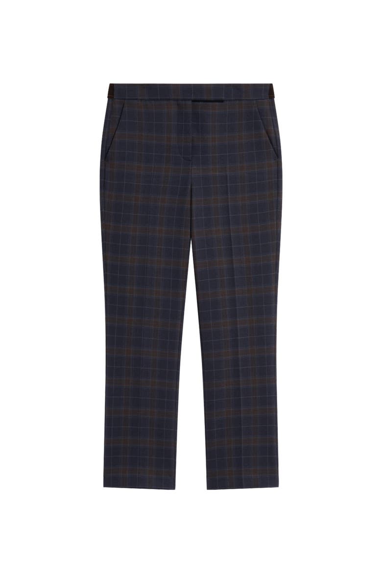 Misa Mid Rise Ankle Grazer Trousers, Alternate, color, Navy Blue