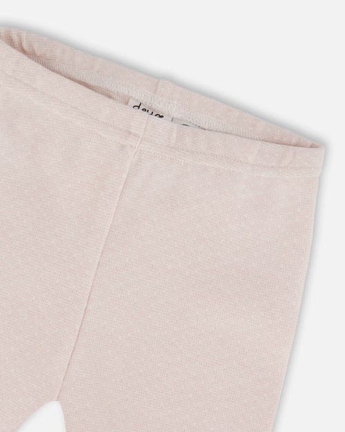Deux Par Deux Bi-material Dress And Leggings Set In Brown
