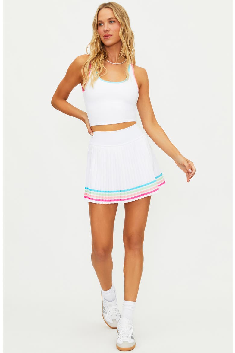 Analie Pleated Miniskirt, Alternate, color, HIBISCUS COVE WHITE