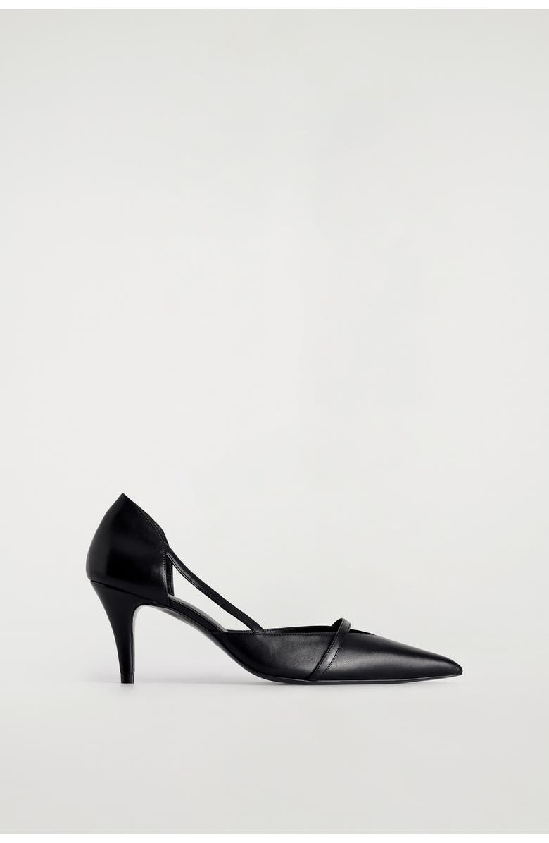 COS Strap-detail Leather Pumps, Main, color, Black
