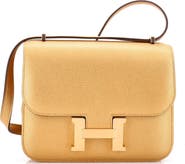 Pre-Owned Hermes Constance NM Bag Metallic Chevre Chamkilight 18