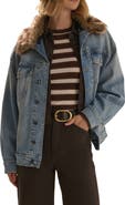 Favorite Daughter The Oversized Bowery Faux Fur Collar Jacket