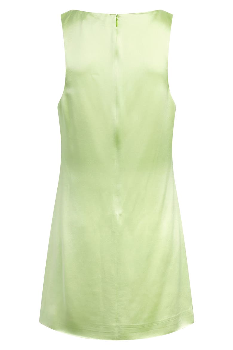 The Getting Ready Sleeveless Satin Minidress, Alternate, color, GREEN TEA