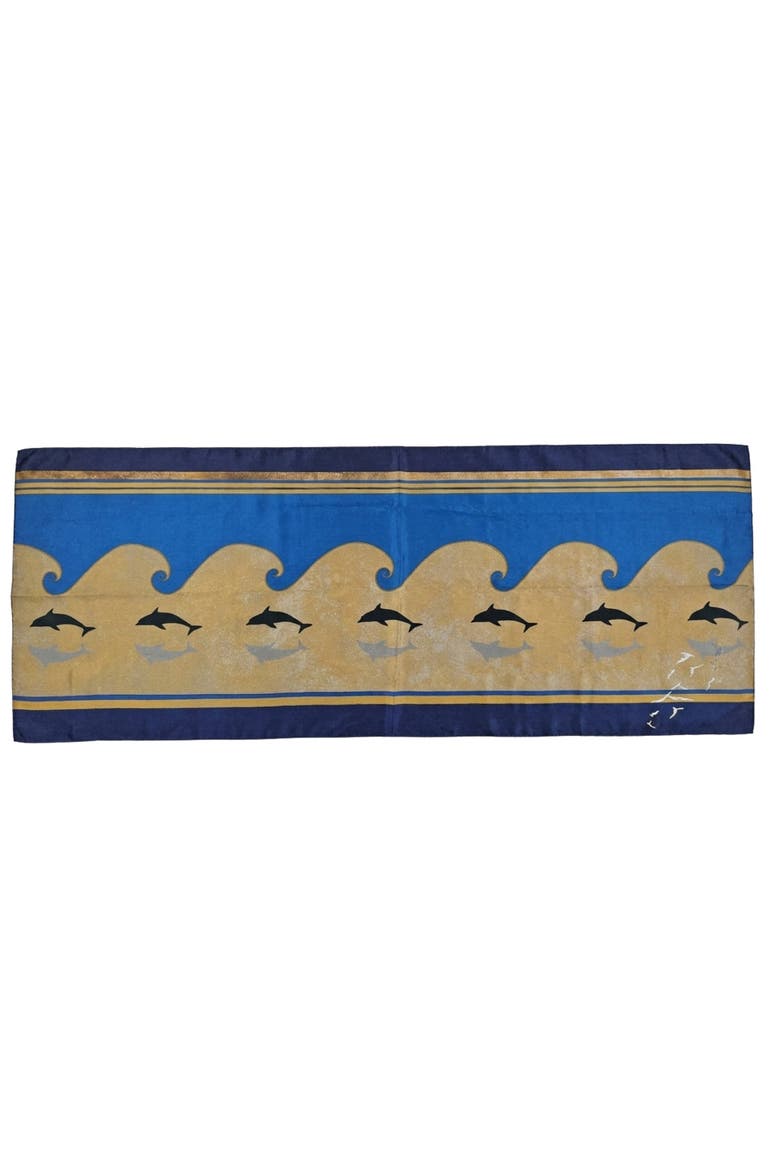 Santa Margherita Ligure Silk Scarf, Main, color, blue