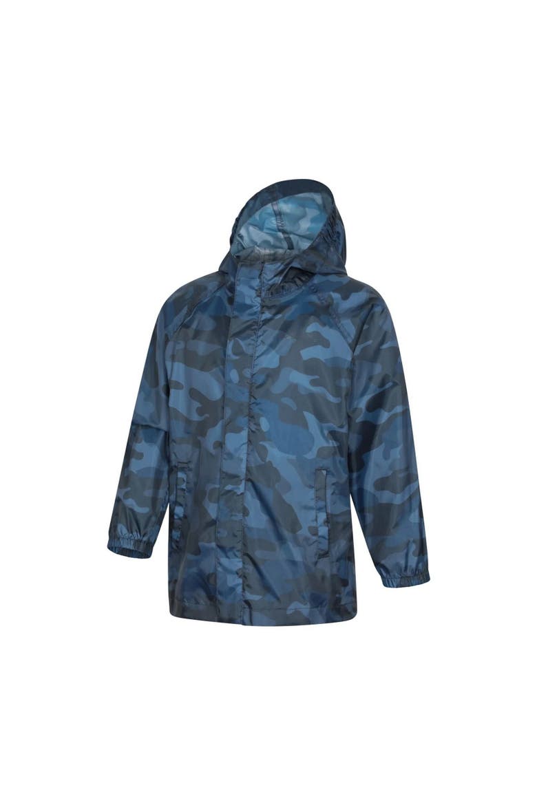 Childrens/Kids Pakka Camo Waterproof Jacket, Alternate, color, Dark Blue