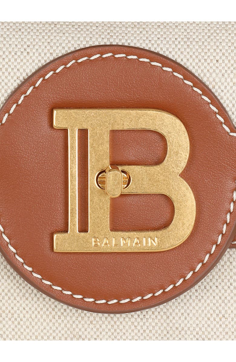 Balmain B-Buzz 23 Canvas & Leather Top Handle Bag, Alternate, color,