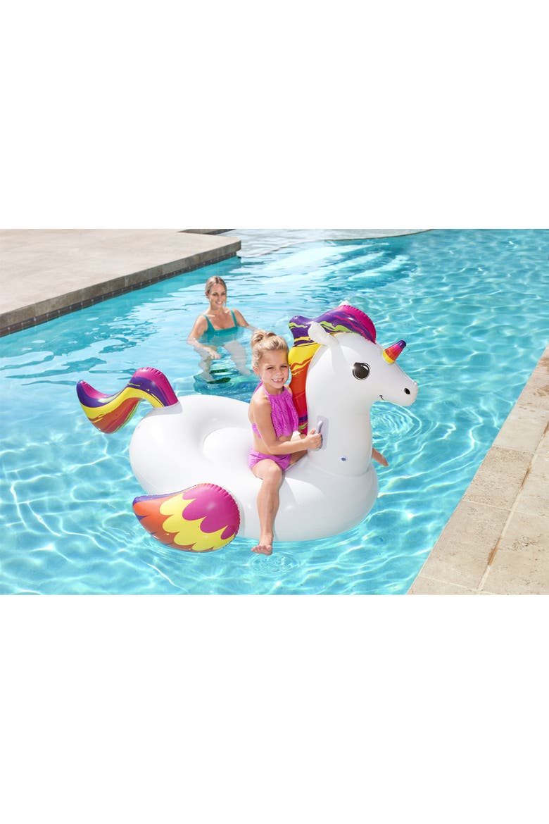 100% Fantasy Unicorn Kids Rideon Pool Float, Alternate, color, Multicolored