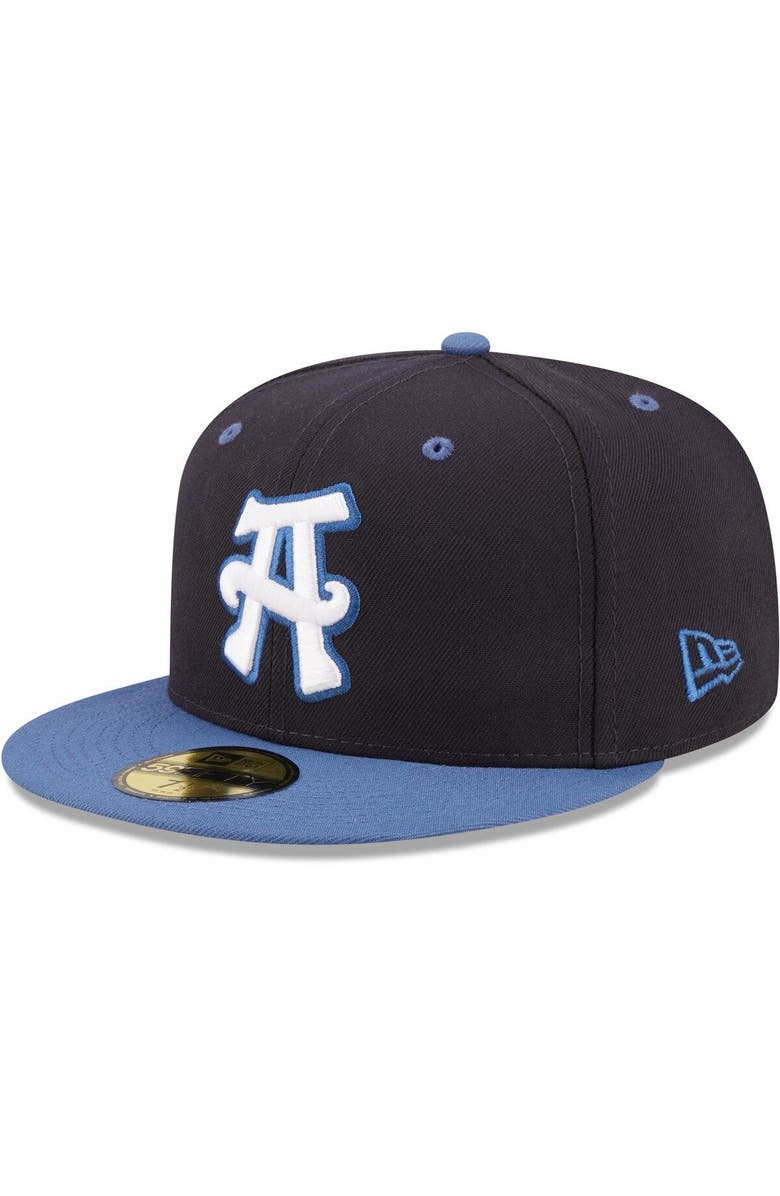 New Era Men's New Era Navy Asheville Tourists Authentic Collection 59FIFTY Fitted Hat, Main, color, Navy
