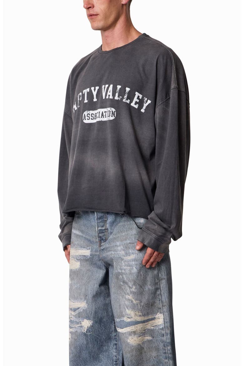 Empty Valley Long Sleeve Cotton Graphic T-Shirt, Alternate, color, WASHED BLACK
