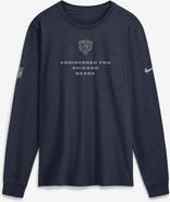Nike Men's Nike Navy Chicago Bears Sideline Bold Arch Star Dri-FIT Long Sleeve T-Shirt