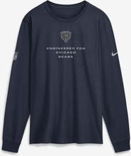 Nike Men's Nike Navy Chicago Bears Sideline Bold Arch Star Dri-FIT Long Sleeve T-Shirt
