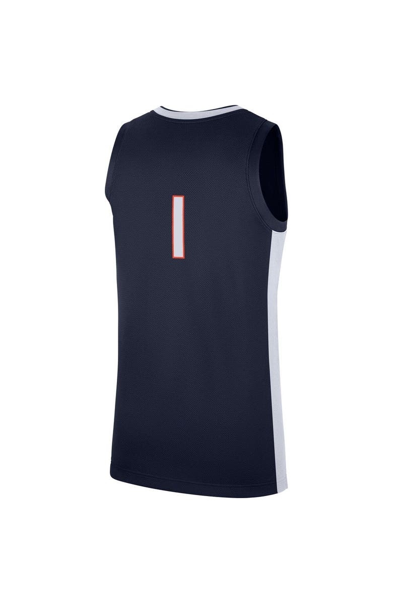 Nike Men's Nike #1 Navy Virginia Cavaliers Replica Basketball Jersey, Alternate, color, Navy
