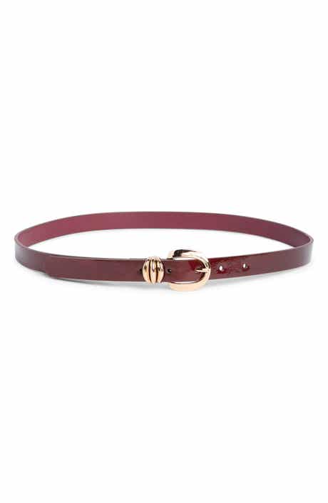 Skinny Faux Leather Belt