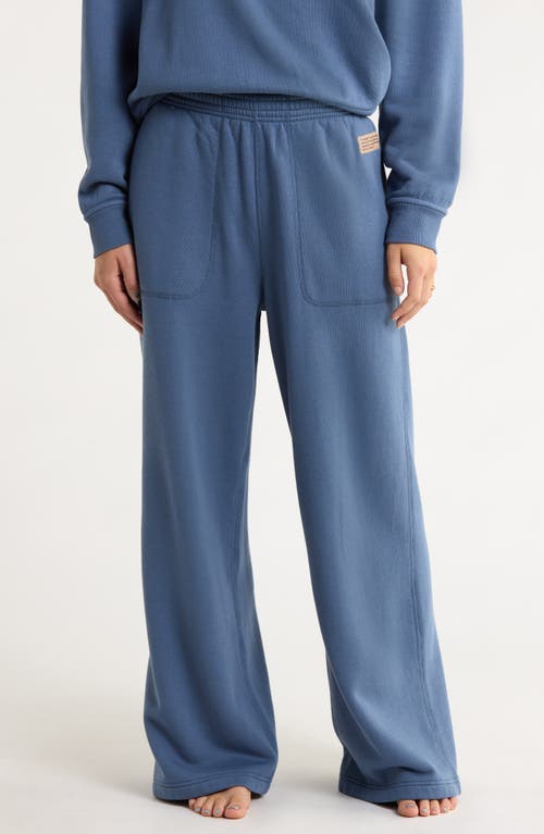 Lunya Silksweats Cotton & Silk Blend Pajama Sweatpants In Blue