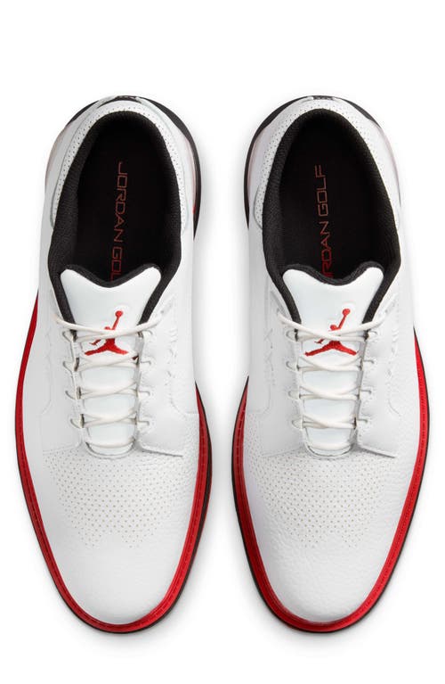 Jordan Adg 5 Golf Shoe In White/black/varsity Red