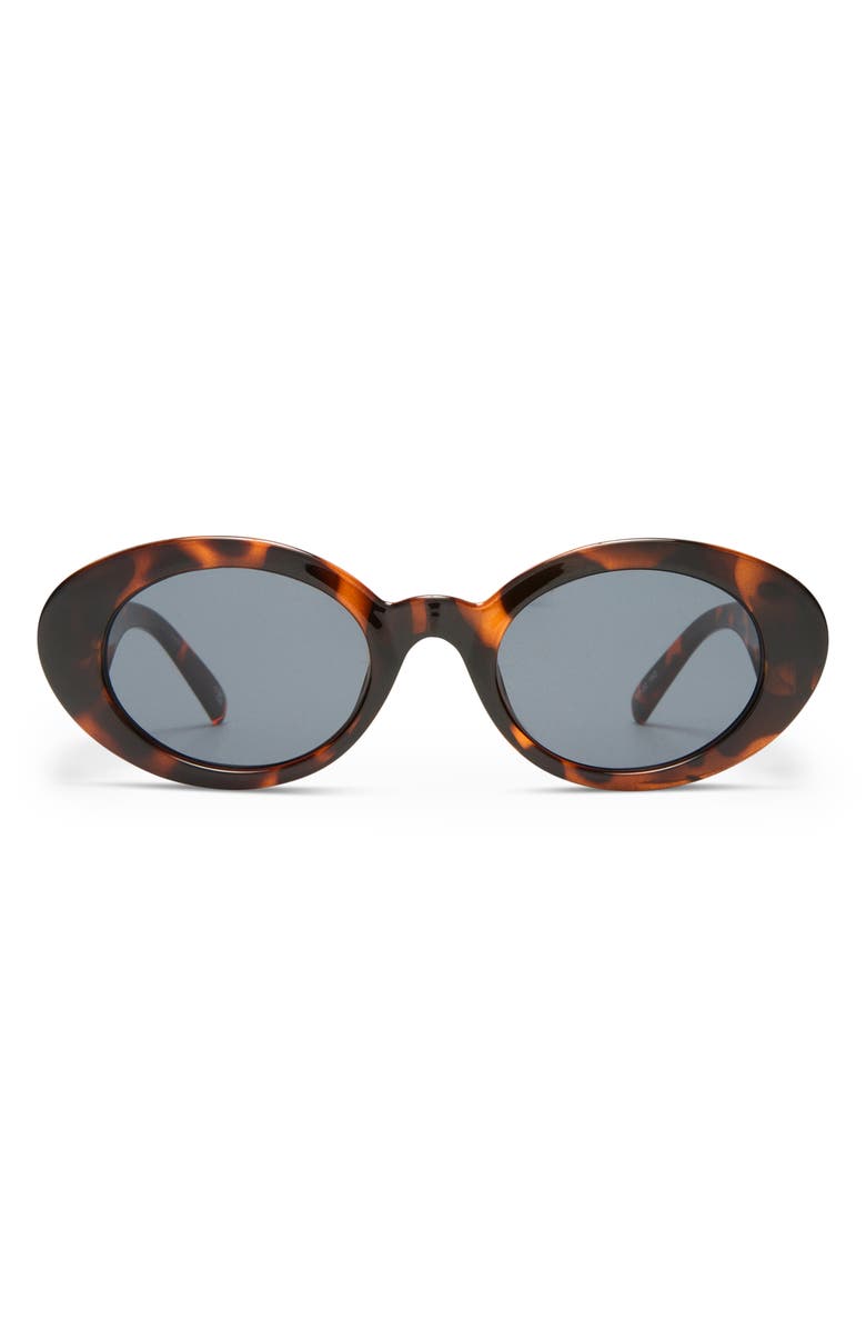 Le Specs Nouveau Vie 50mm Oval Sunglasses, Main, color, Dark Tort