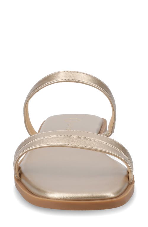 Journee Collection Brisa Slide Sandal In Champagne