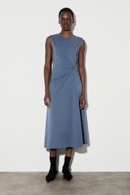 COS Twist-detail Jersey Midi Dress