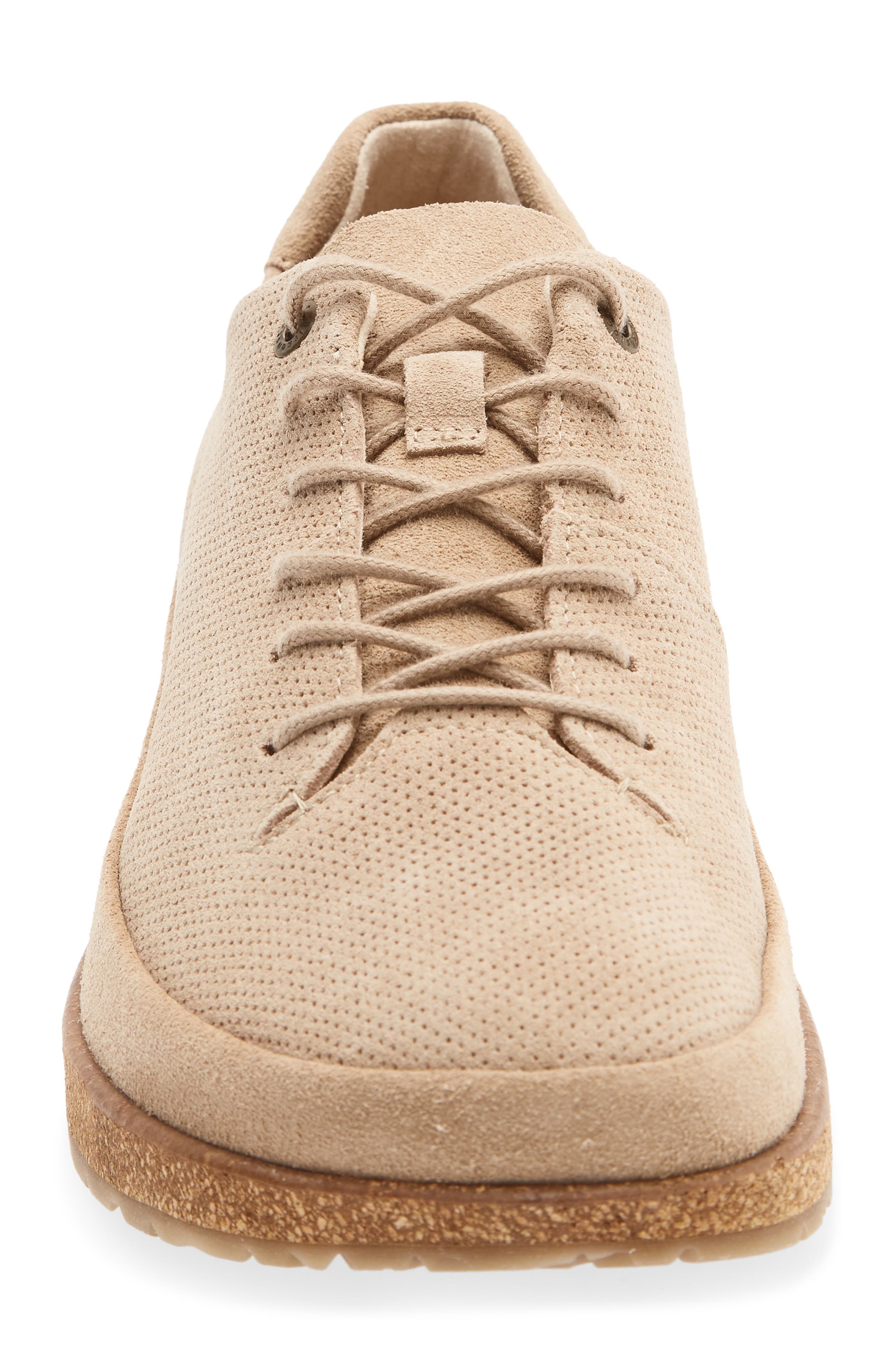 Lindenthal Embossed Lace Up Sneaker, Alternate, color, SANDCASTLE