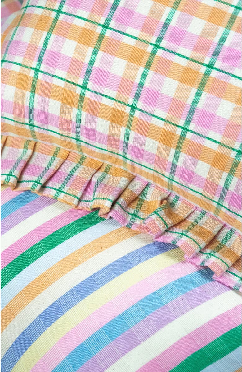 Archive New York Handwoven Classic Striped Square Cotton Throw Pillow", Alternate, color, Multi