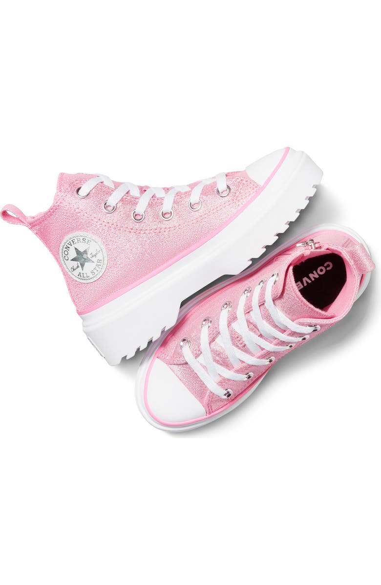Converse Kids' Chuck Taylor<sup>®</sup> All Star<sup>®</sup> Lugged High Top Sneaker, Alternate, color, Oops Pink/White