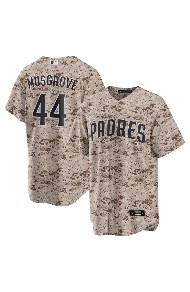 Nike Men's Nike Joe Musgrove Camo San Diego Padres USMC Alternate Replica Player Jersey, Main, color, Camo
