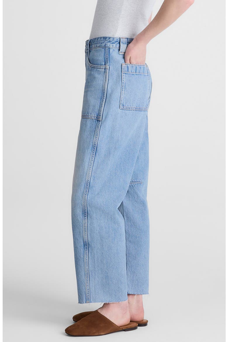 Darted Utility Barrel Leg Jeans, Alternate, color, FADED HORIZON WASH