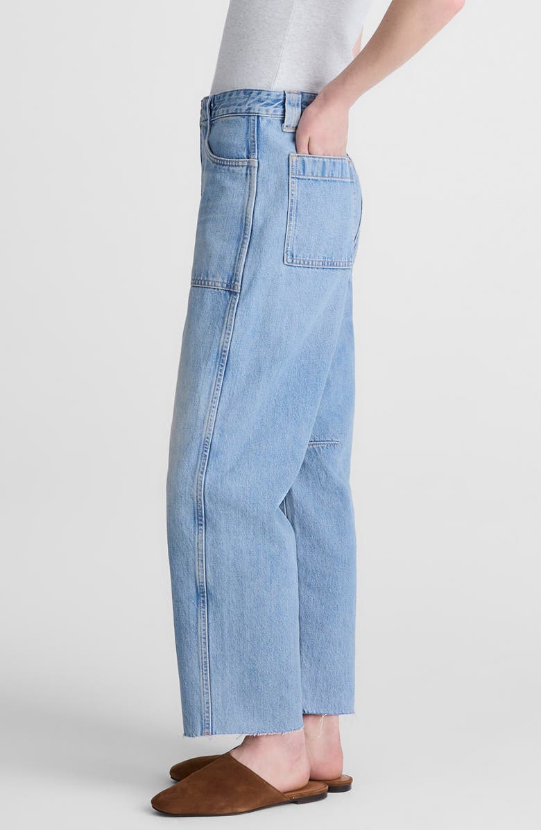 Madewell Darted Utility Barrel Leg Jeans, Alternate, color, Faded Horizon Wash