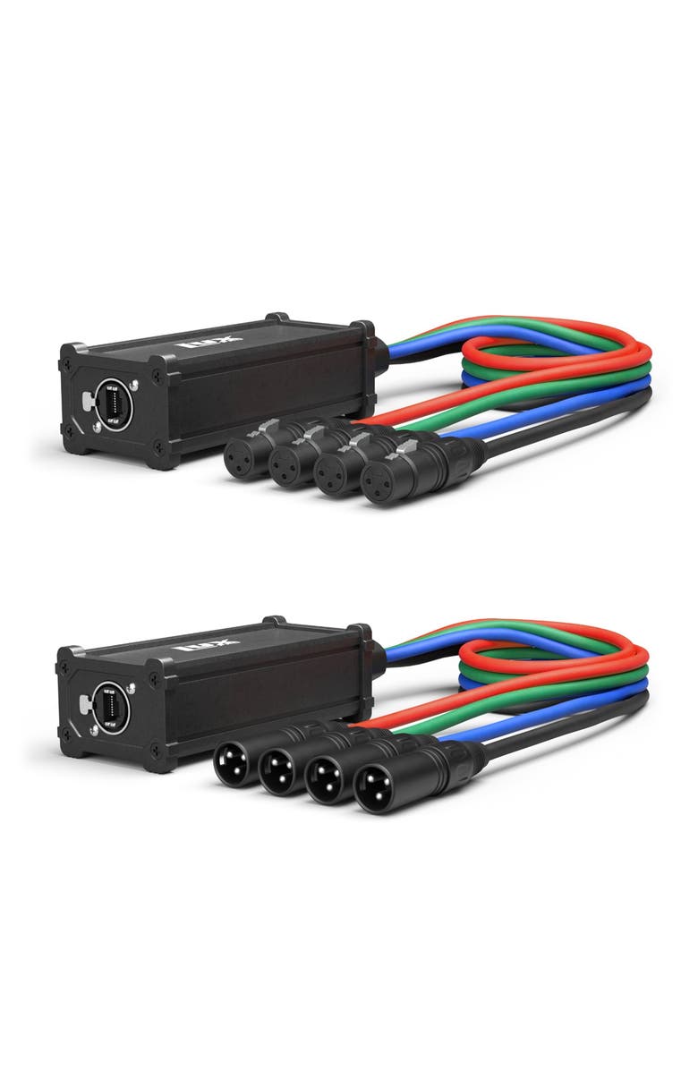 Lyxpro Audio Snake 4 Channel XLR to RJ45 Ethercon Breakout Cable for Stage & Studio, Main, color, 