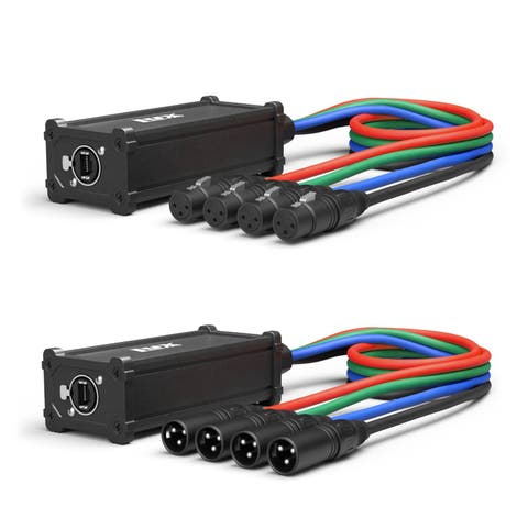 Audio Snake 4 Channel XLR to RJ45 Ethercon Breakout Cable for Stage & Studio (3ft)