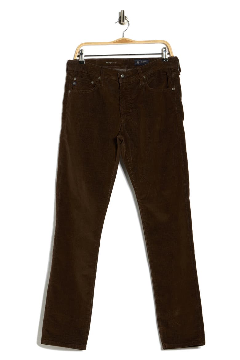 Men's Tellis Slim Fit Corduroy Five Pocket Pants, Alternate, color, EARTH BROWN