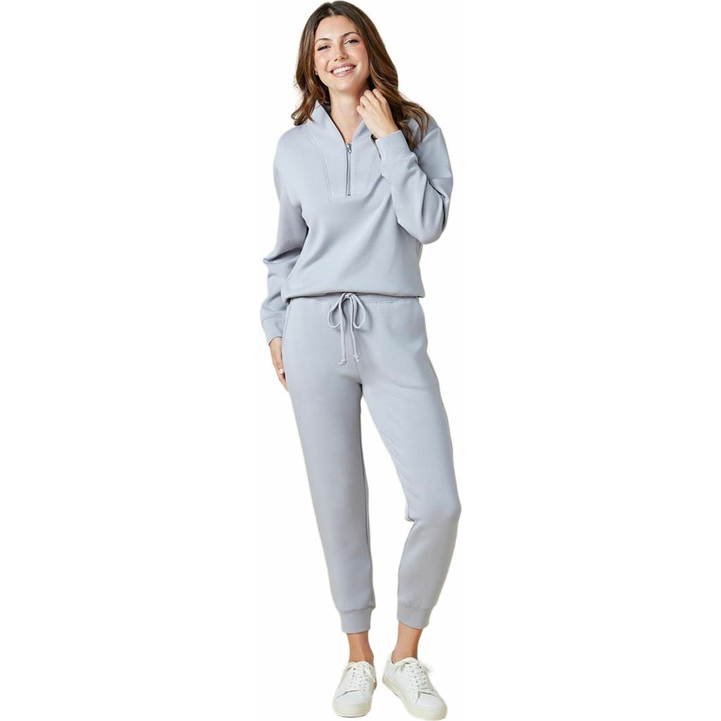 Softies Athleisure DreamTech 1/4 Zip Jogger Set in Grey  product