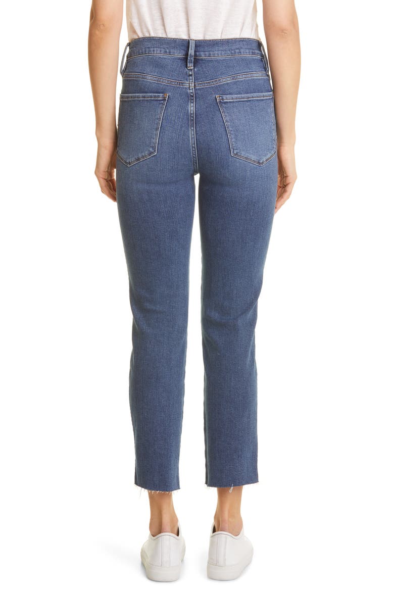 Le Sylvie High Waist Raw Hem Crop Jeans, Alternate, color, CROSSLANE