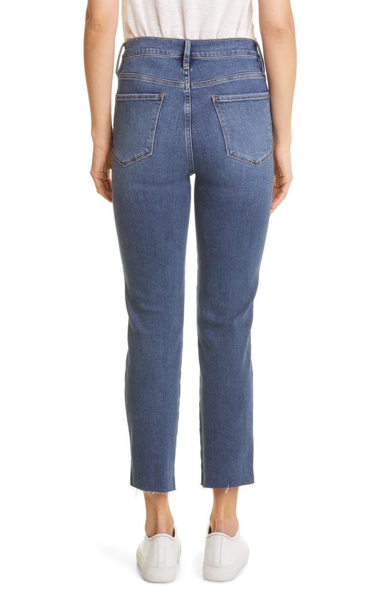 FRAME Le Sylvie High Waist Raw Hem Crop Jeans, Alternate, color,