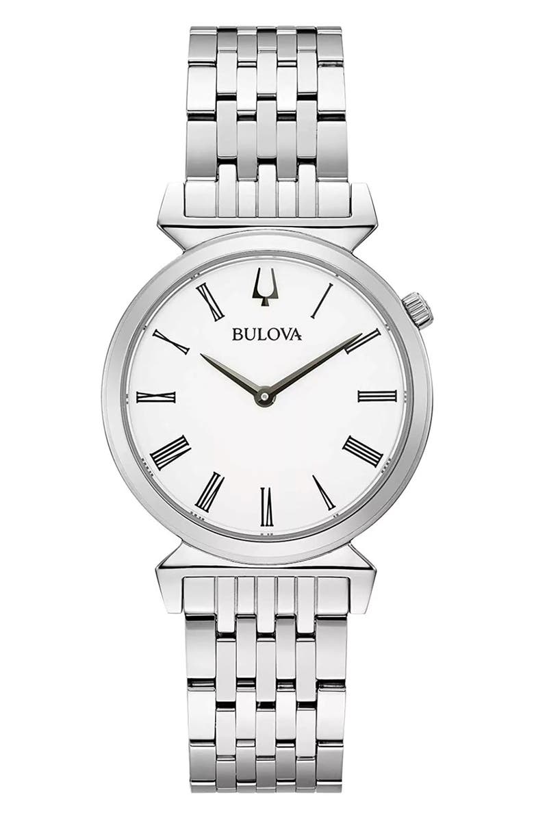 BULOVA Bracelet Strap Watch, 30mm, Main, color,