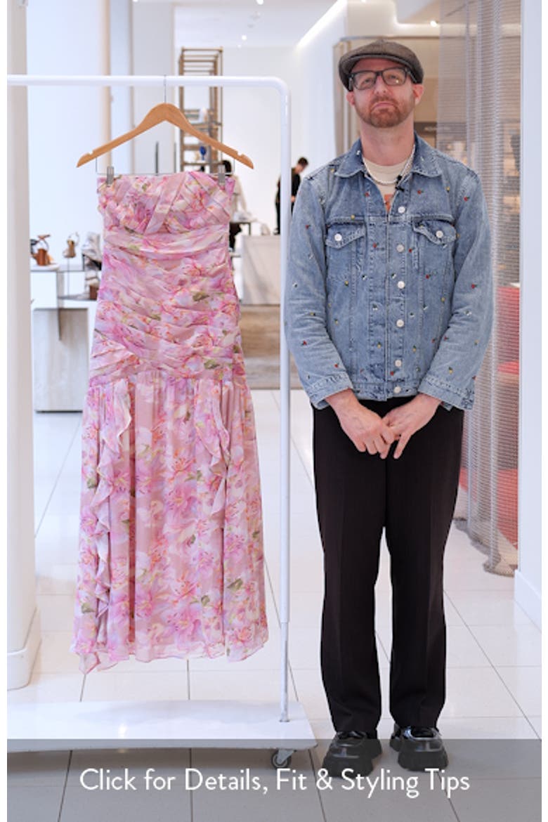 Estefany Floral Strapless Maxi Dress video