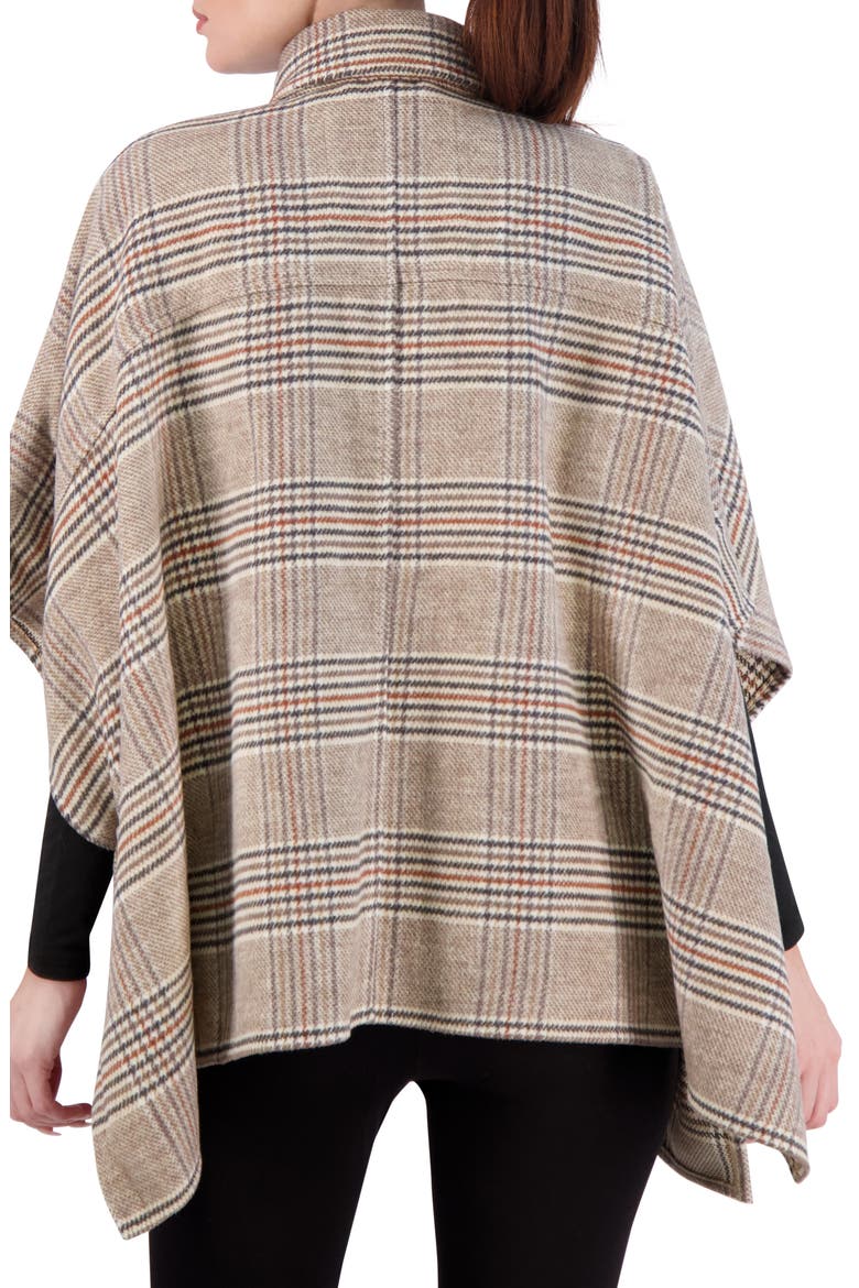 Faux Wool Plaid Cape, Alternate, color, CAMEL PLAID