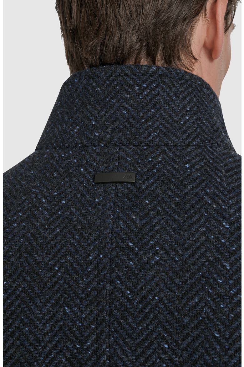 Dorsey Plaid Car Coat, Alternate, color, NAVY