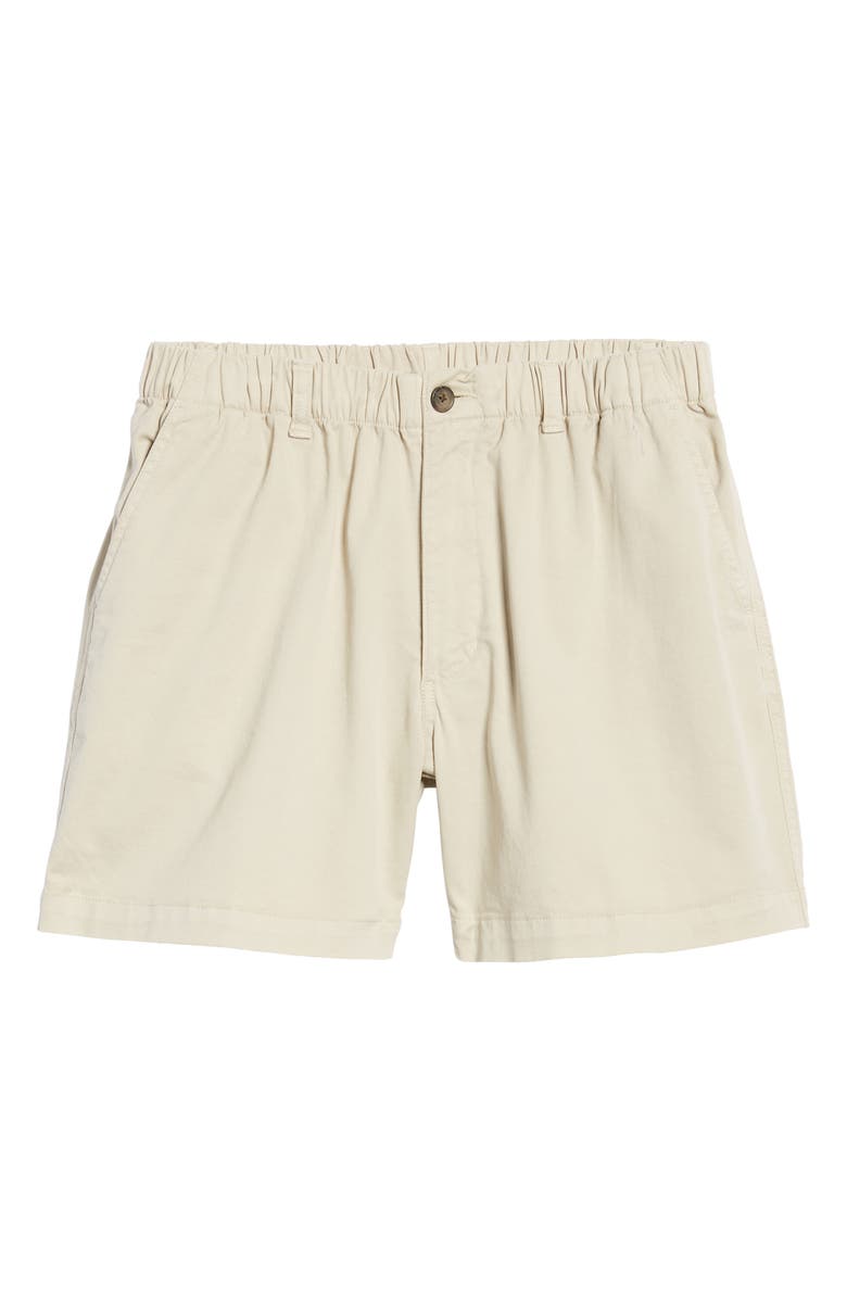 Vintage 1946 Snappers Elastic Waist 5.5 Inch Stretch Shorts, Alternate, color, Stone