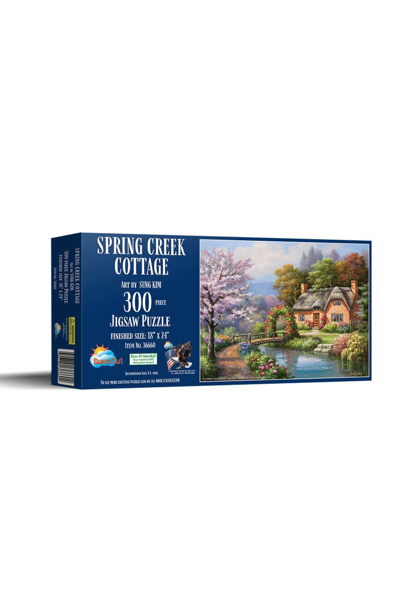 Spring Creek Cottage 300 piece Jigsaw Puzzle for Adults, Main, color, Multicolor