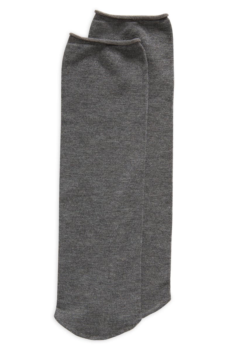 Oroblu Cheryl Quarter Socks, Alternate, color, Grey Melange