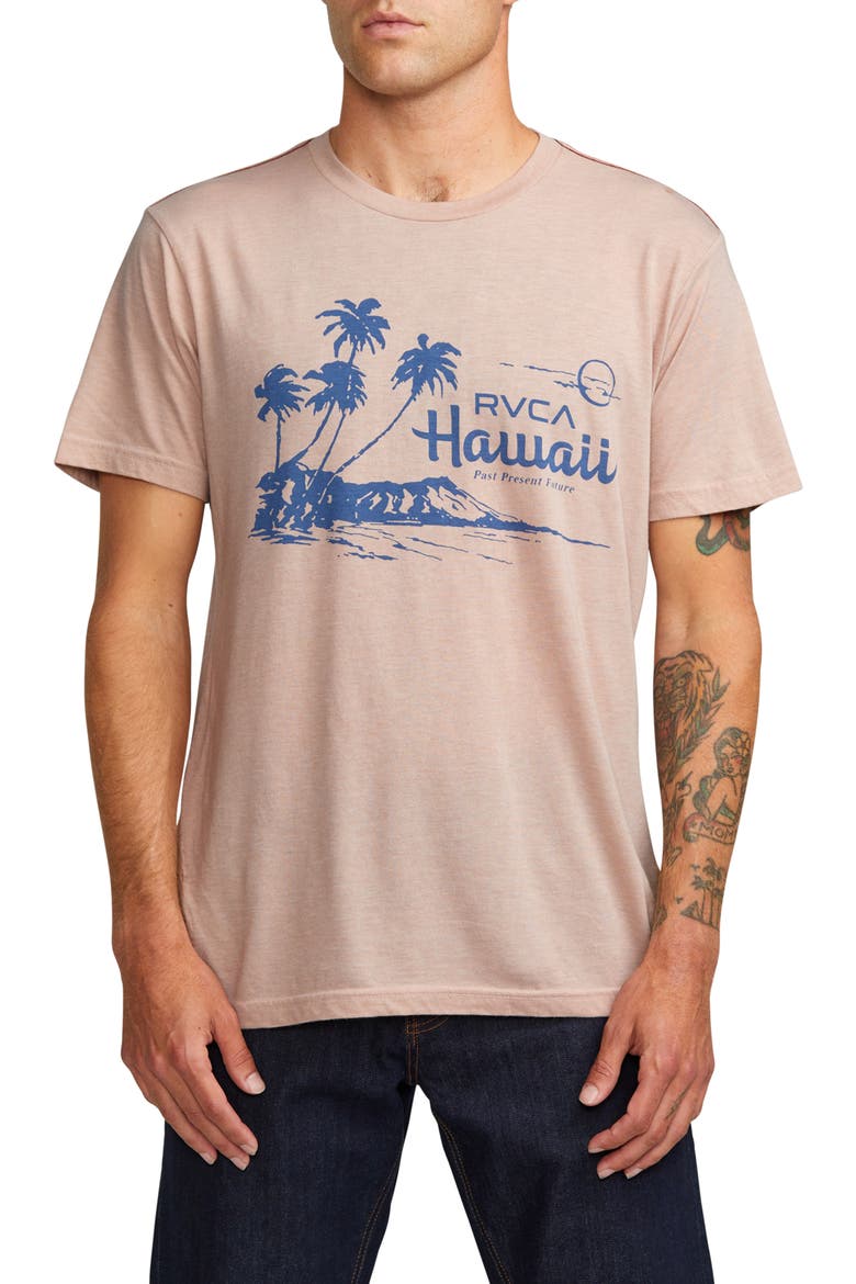 Luau Vistas Slim Fit Graphic T-Shirt, Main, color, PALE MAUVE