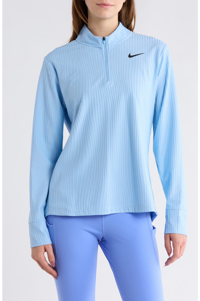 Dri-FIT Half Zip Long Sleeve Top, Main, color, PSYCHIC BLUE/ BLACK