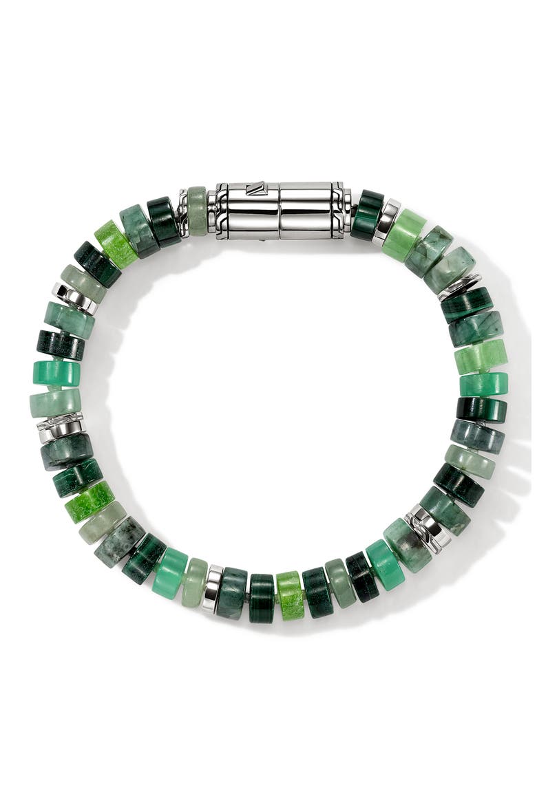 Heishi Sterling Silver Stone Bracelet, Alternate, color, SILVER