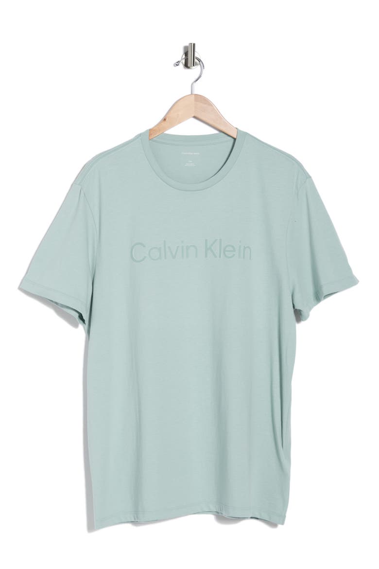 Standard Logo Cotton Crewneck T-Shirt, Alternate, color, BLUE GREEN SURF